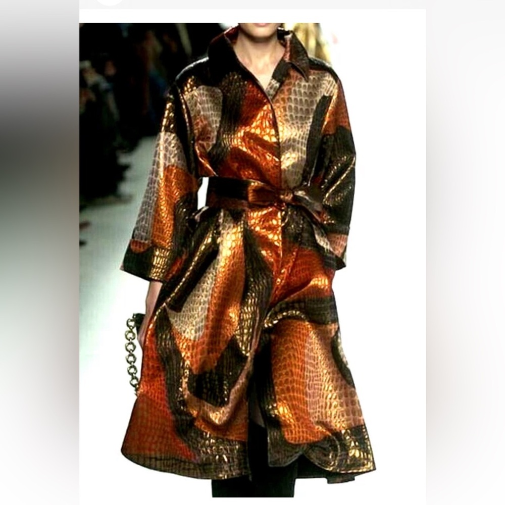 Emilio Pucci vintage 2005 Silk Blend Metallic Coat